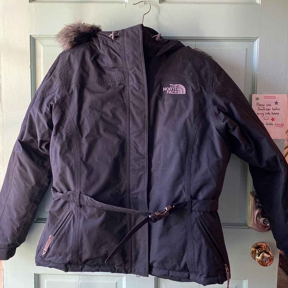 North Face Black heavy duty waterproof ski jacket